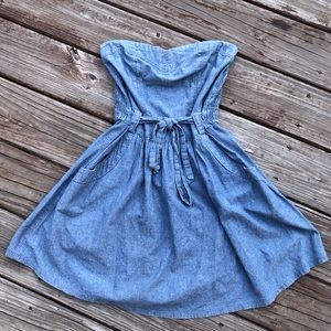 denim a-line dress!!